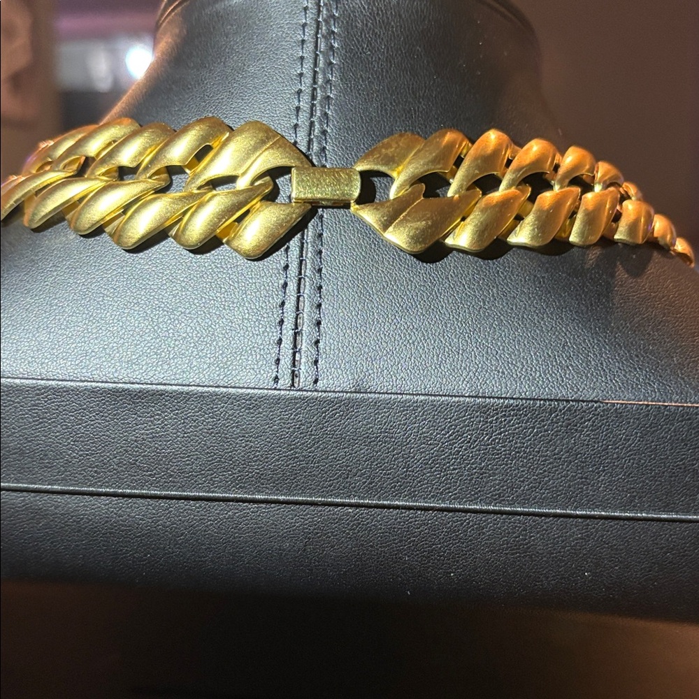 Monet Gold-Tone Interlocking Statement Necklace - image 2